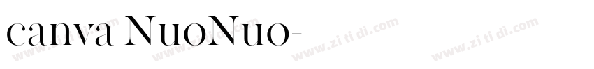 canva NuoNuo字体转换